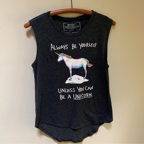 Riot Society~ Unicorn Graphic Tank Tee - Picture 3 of 8